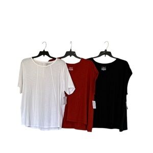 Westbound Woman Tops (3) Black, Orange, White. Size 2X